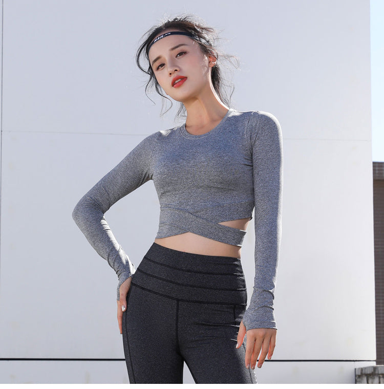Long-sleeved quick-drying fitness clothes