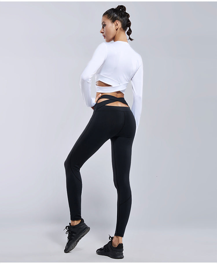 Long-sleeved quick-drying fitness clothes