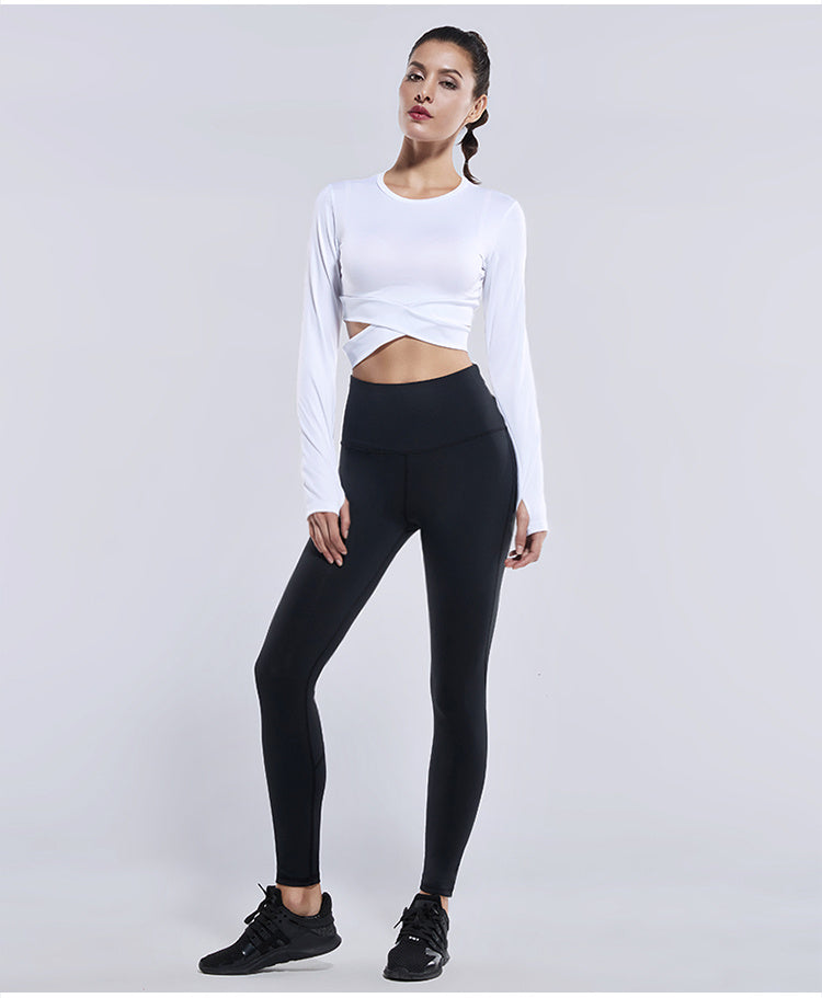 Long-sleeved quick-drying fitness clothes