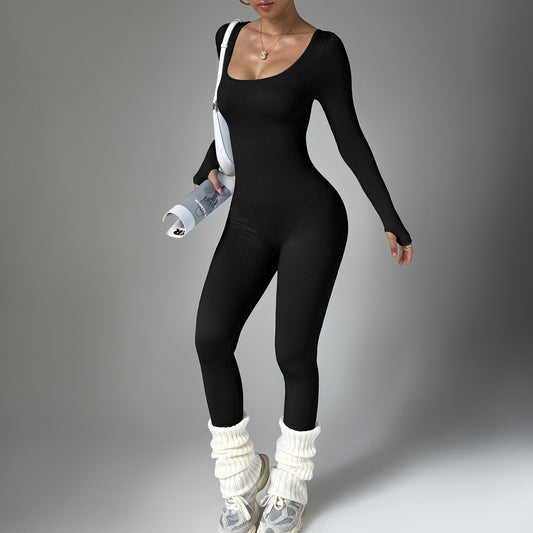 Bodysuit Long Sleeve Quick-drying Tight Fitness Yoga Clothes